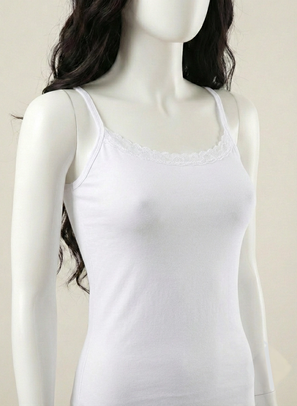 Cotton and Lace Trim Camisole