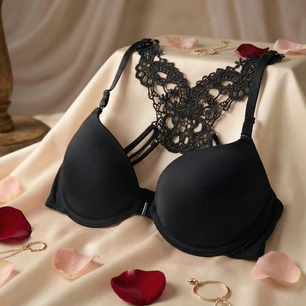 Whisper "Butterfly Charm" Front-Open Racerback Bra (Push-Up & Wired)