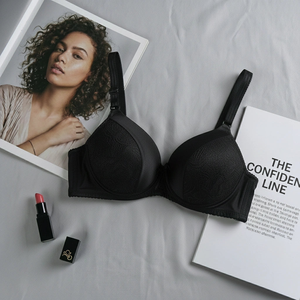 Whisper Molded Cup Bra – Non-Wired Comfort with Self-Print Design